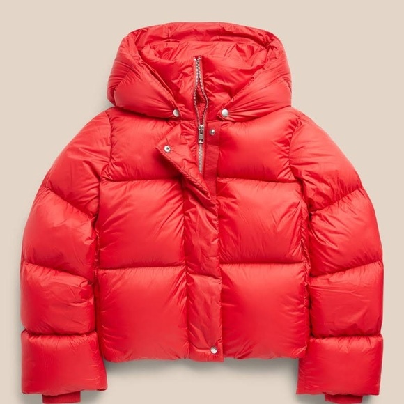 Banana Republic Jackets & Blazers - NWT Banana Republic hooded red puffer coat, XS